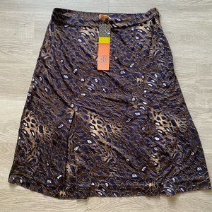 Farah Abstract leopard print skirt NWT